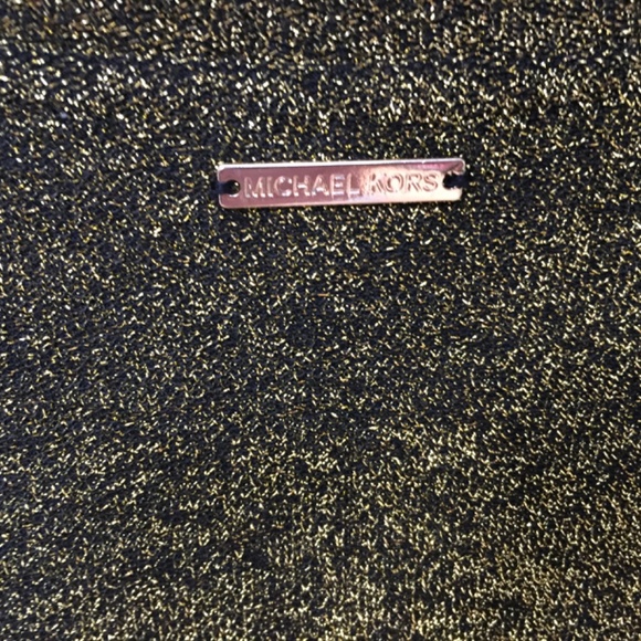 MICHAEL Michael Kors Metallic Green-Gold Cold Shoulder Tunic - Picture 14 of 15